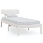 vidaXL Cadre de lit sans matelas blanc bois de pin massif