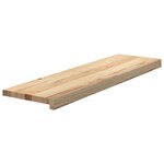 vidaXL Marches d'escalier 2 Pièces non traité 90x30x2cm bois chêne massif
