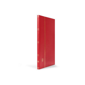 Classeur à bandes pour timbres 16 pages blanches. Couleur - Rouge
