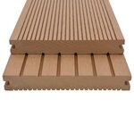 vidaXL Panneaux de terrasse solides et accessoires WPC 15 m² 4 m Teck