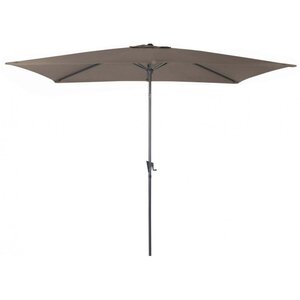 Parasol aluminium avec manivelle 3x2m tilt taupe