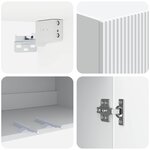 vidaXL Armoire Murale 66 x 34 5 x 90 cm Bois d'ingénierie Blanc