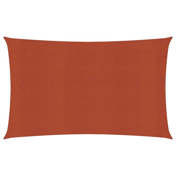 vidaXL Voile d'ombrage 160 g/m² Terre cuite 5x8 m PEHD