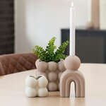 Pot de fleur en céramique marron foncé Ø 13 5 x 13 cm