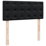 vidaXL Sommier à lattes de lit avec matelas Noir 120x200 cm Velours