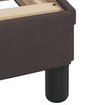 vidaXL Lit avec matelas marron foncé 100x200 cm tissu