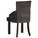 vidaXL Chaises à manger lot de 2 noir cuir de chèvre véritable