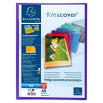 Protège document personnalisable PP Kreacover 120 vues assortis EXACOMPTA