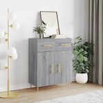 vidaXL Buffet sonoma gris 69 5x34x90 cm bois d'ingénierie