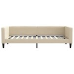 vidaXL Lit de jour avec matelas crème 90x200 cm tissu