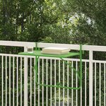 vidaXL Table de balcon pliable verte 60x40 cm Acier