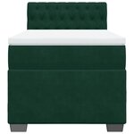 vidaXL Sommier à lattes de lit avec matelas Vert foncé 90x190 cm
