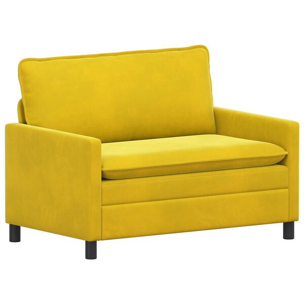 vidaXL Canapé Jaune 126 x 81 x 87 5 cm Velours