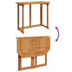 Ensemble de salle à manger de jardin 3 pièces en bois massif d'acacia
