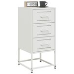 vidaXL Table de chevet blanc 36x39x78 cm acier