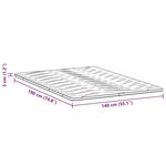 vidaXL Coussins de Matelas Blanc 140 x 190 cm Latex