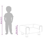 vidaXL Canapé pour enfants crème 50x40x26 5 cm velours