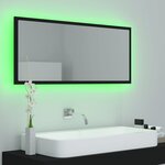 vidaXL Miroir à LED de salle de bain Noir 100x8 5x37 cm Acrylique
