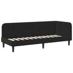 vidaXL Cadre de lit d'angle Noir 80 x 200 cm Velours