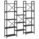 vidaXL Étagère Chêne noir 156 x 25 x 167.5 cm Bois d'ingénierie