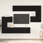 vidaXL Ensemble meuble TV 8 Pièces Chêne noir 80 x 30 x 30 cm