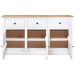 vidaXL Buffet Blanc 135x40x80 cm Pin solide Gamme Panama