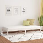 vidaXL Lit de jour Blanc 80x200 cm Bois de pin massif