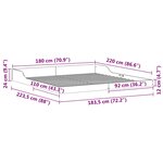 vidaXL Cadre de lit Marron cire 180 x 220 cm Bois massif en pin