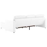 vidaXL Canapé-lit modulaire 3 places Blanc Similicuir
