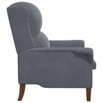 vidaXL fauteuil Gris foncé 76 x 94 x 102 cm Velours