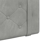 vidaXL Tête de lit suspendue Gris clair Velours