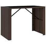 vidaXL Ensemble de bar de jardin avec coussins 7 Pièces marron poly rotin