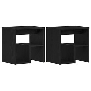 vidaXL Cabinet de chevet 2 Pièces Chêne noir 40 x 30 x 40 cm