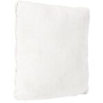 Coussin fourrure bouclé - Carré - Ecru - 45 x 45 cm