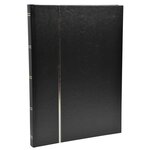 Album De Timbres Simili-cuir 16 Pages Noires - 22 5x30 5 Cm - Noir - Exacompta