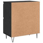 vidaXL Buffet Noir 60 x 35 x 70 cm Bois d'ingénierie