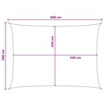 vidaXL Voile d'ombre 5 x 6 m HDPE Rectangulaire Jaune et blanc