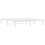 vidaXL Cadre de lit métal sans matelas blanc 193x203 cm