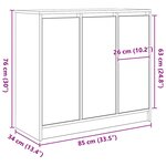 vidaXL Buffet sonoma gris 85x34x76 cm bois d'ingénierie