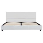 vidaXL Cadre de lit sans matelas blanc similicuir 140x200 cm