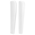 vidaXL Tête de lit avec oreilles Blanc 93x23x118/128 cm Similicuir