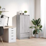 vidaXL Armoire tiroir sonoma gris 55 5x34x119 5 cm bois d'ingénierie