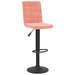 Vidaxl tabouret de bar rose velours