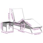 vidaXL Chaises longues lot de 2 avec table noir résine tressée
