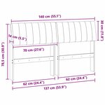 vidaXL Tête de lit capitonnée Taupe 140 cm Pin massif