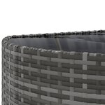 vidaXL Salon de jardin 5 Pièces avec coussins gris résine tressée
