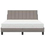 vidaXL Lit avec matelas taupe 140x190 cm tissu