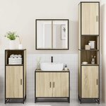 vidaXL Ensemble de meubles de salle de bain 4 Pièces chêne sonoma