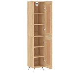 vidaXL Buffet haut Chêne sonoma 34 5x34x180 cm Bois d'ingénierie