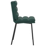 vidaXL Chaises à manger lot de 2 Vert foncé Velours